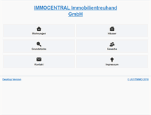 Tablet Screenshot of immocentral.at